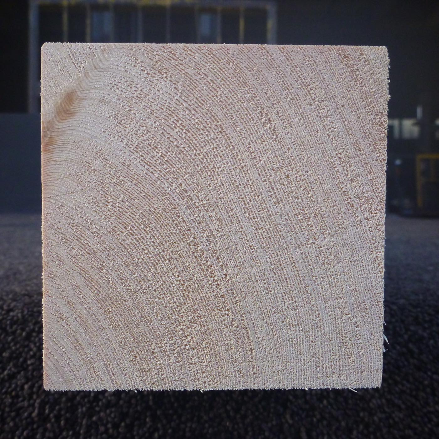 彫刻材 天然木曽檜 柾目盤 ラフ材 L430×T85×W85mm 430085085 Aグレード