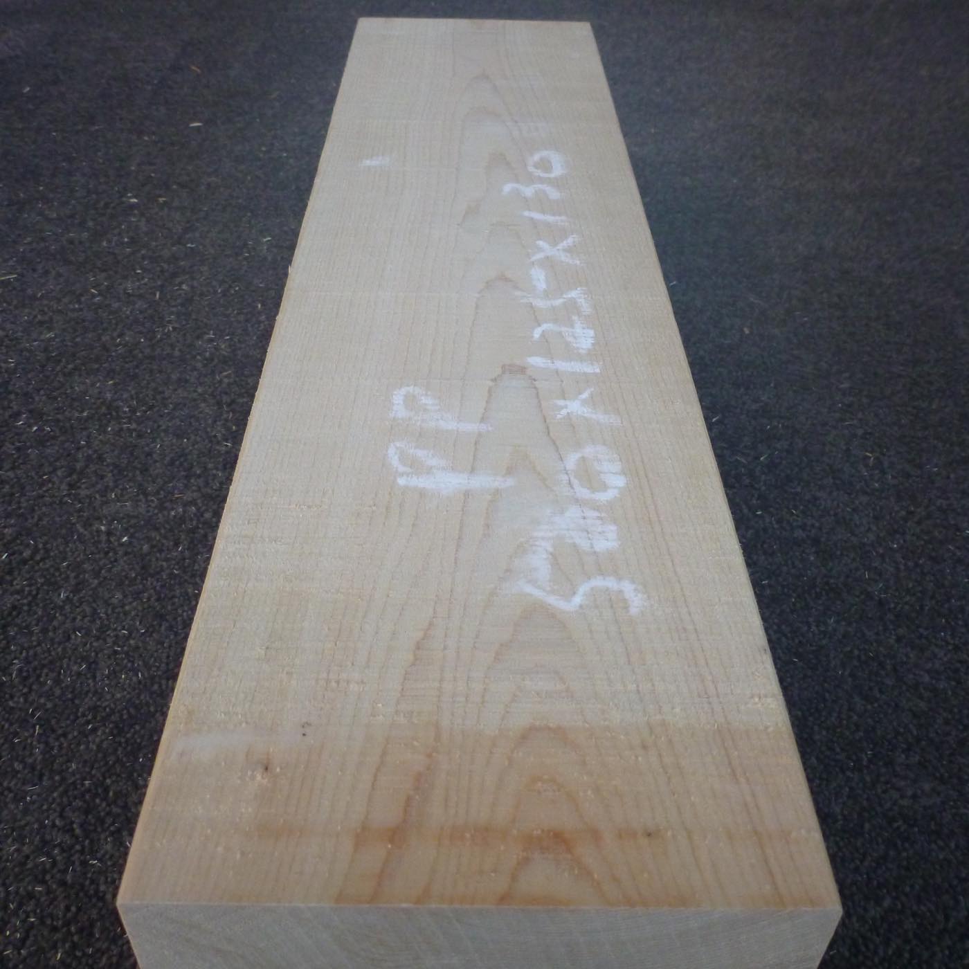 彫刻材 天然木曽檜 板目盤 ラフ材 L500×T127×W130mm 500127130 Aグレード