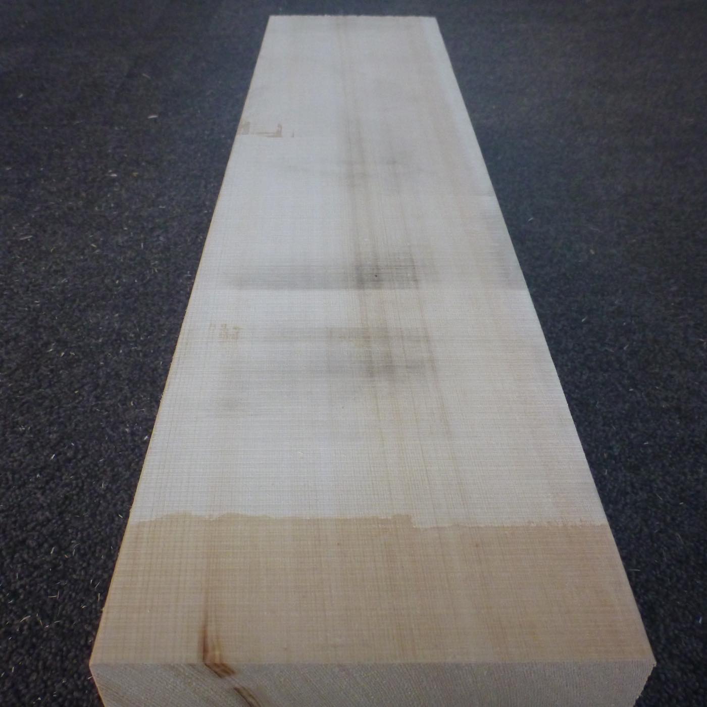 彫刻材 天然木曽檜 板目盤 ラフ材 L500×T127×W130mm 500127130 Aグレード