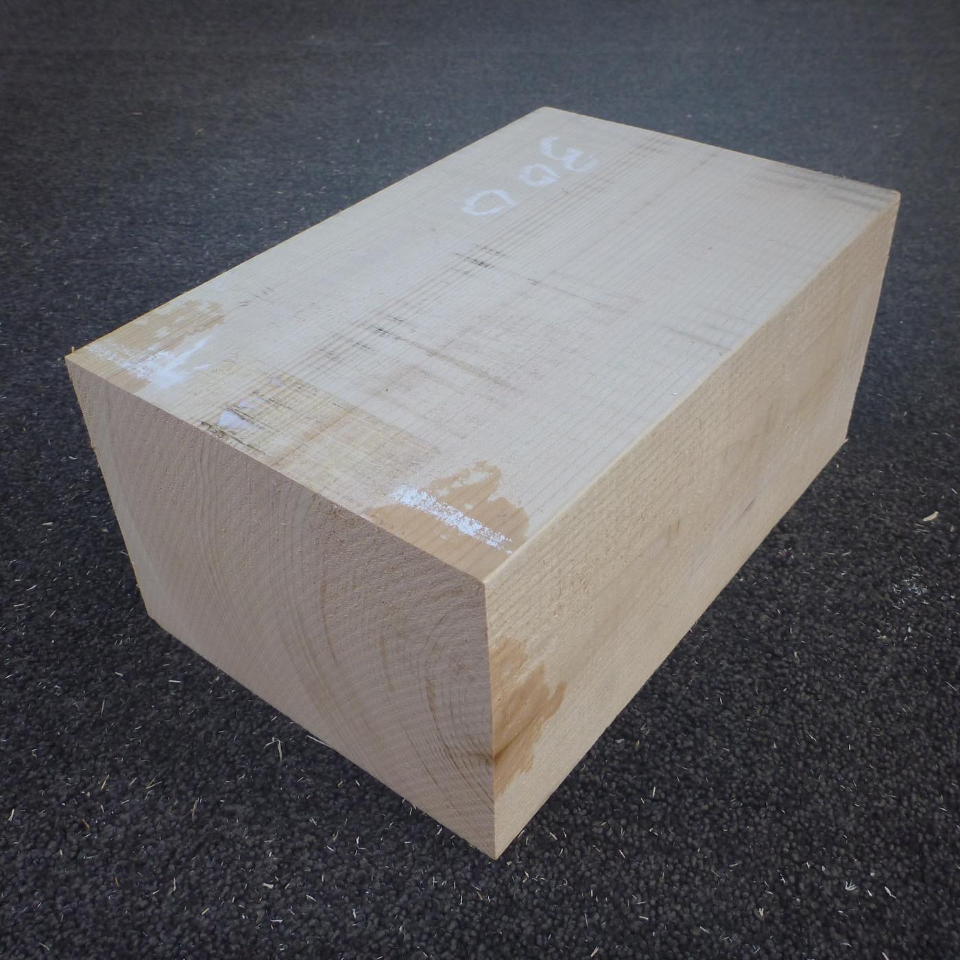 彫刻材 天然桧 柾目盤 ラフ材 L250×T128×W182mm TH5B128182 Bグレード 定番商品