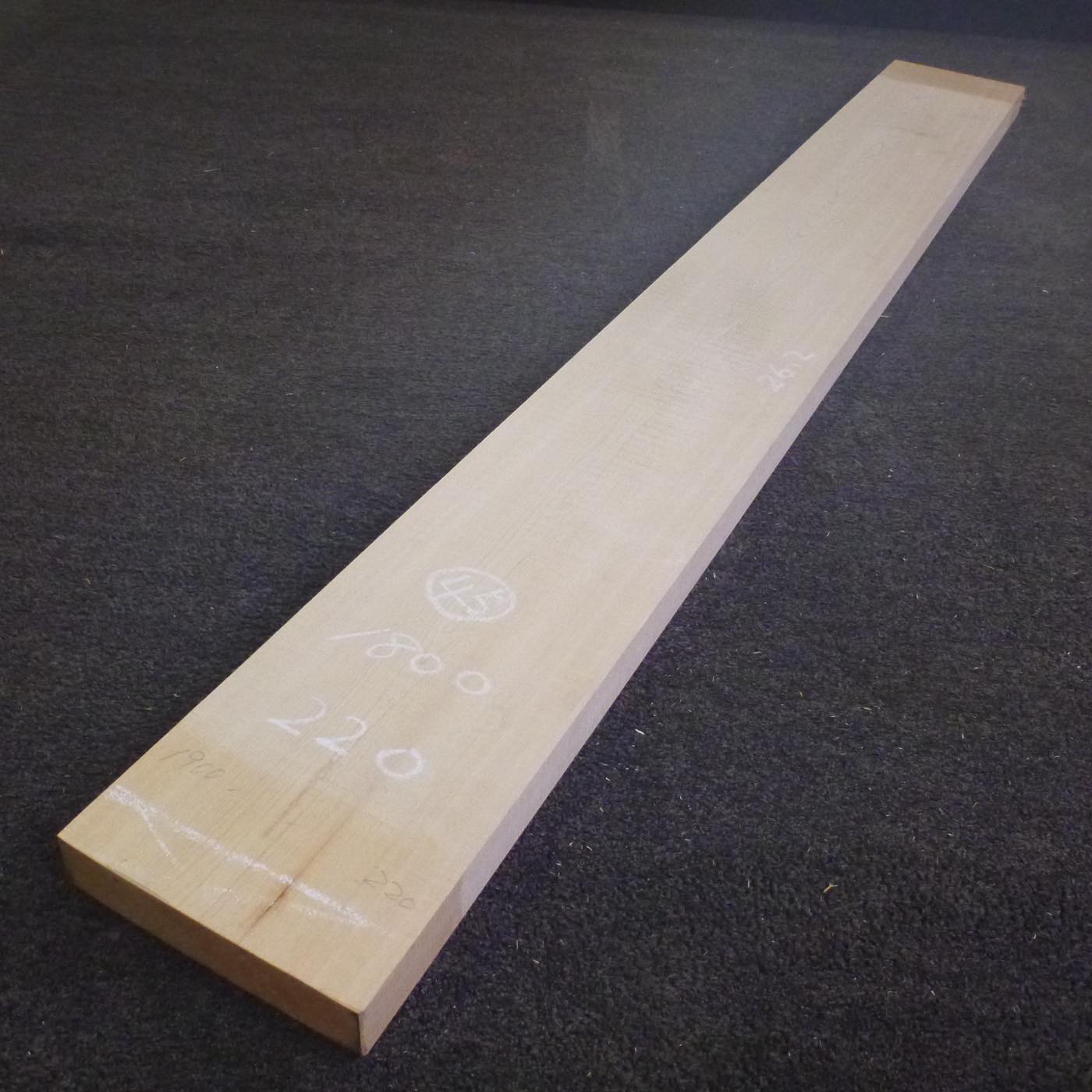 彫刻材 天然木曽檜 板目板 ラフ材 L1800×T45×W220mm 180045220 Bグレード