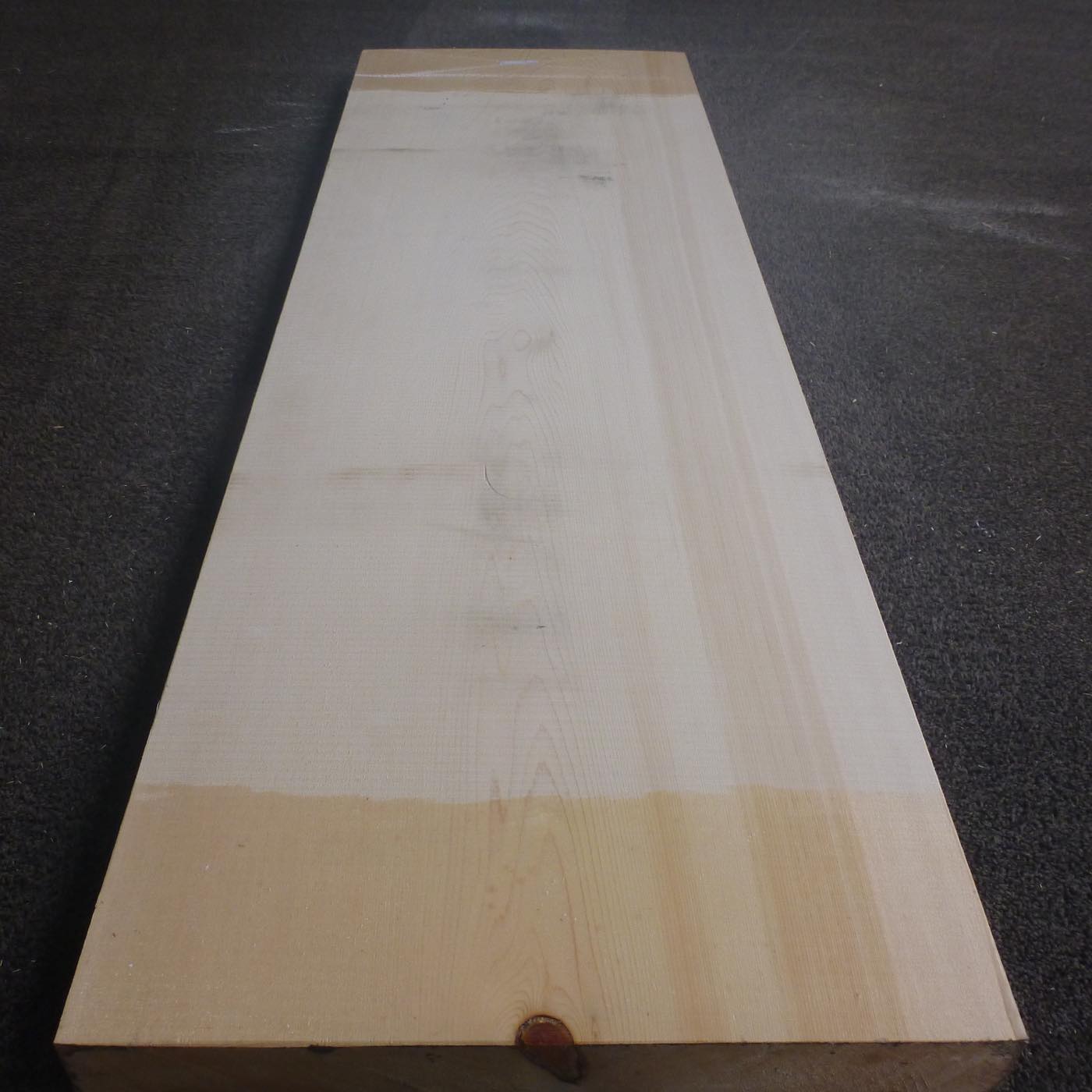 彫刻材 天然木曽檜 板目板 ラフ材 L1200×T48×W415mm 120048415 Aグレード