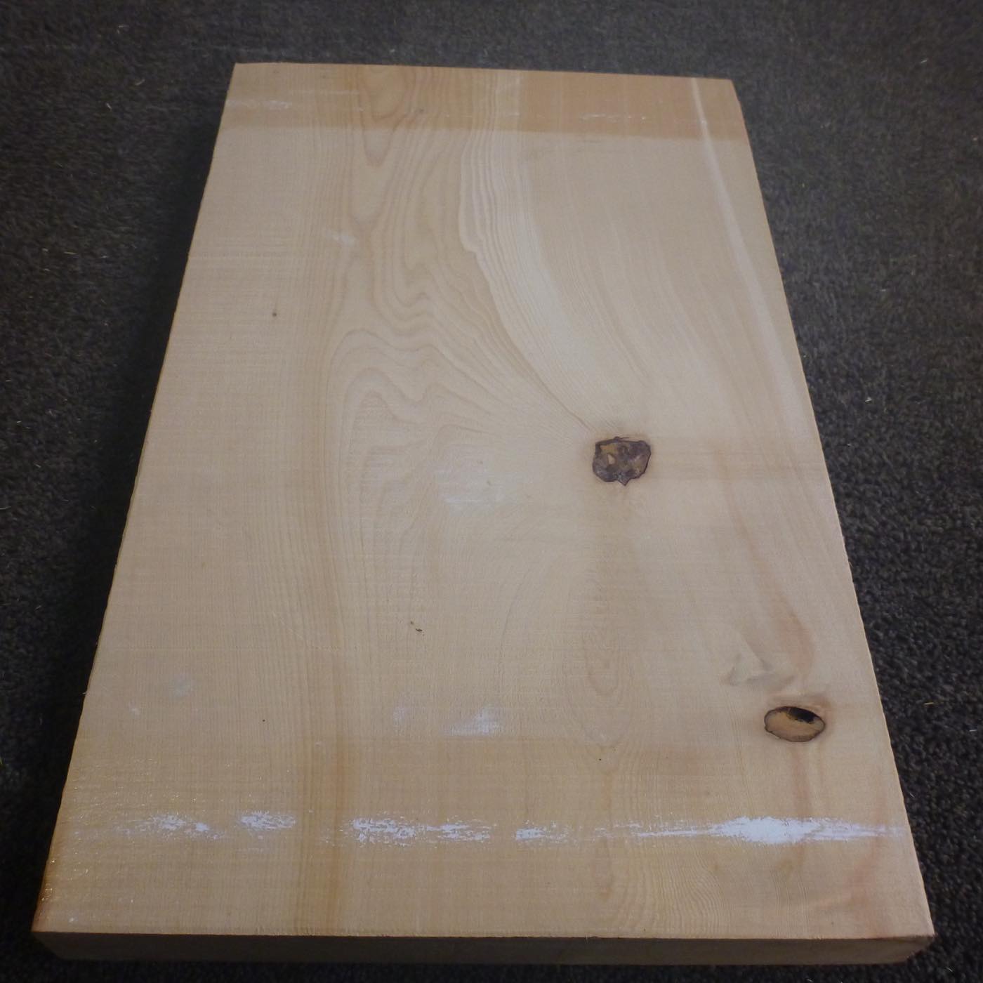 彫刻材 天然木曽檜 板目板 ラフ材 L400×T36×W305mm 40036305 Dグレード