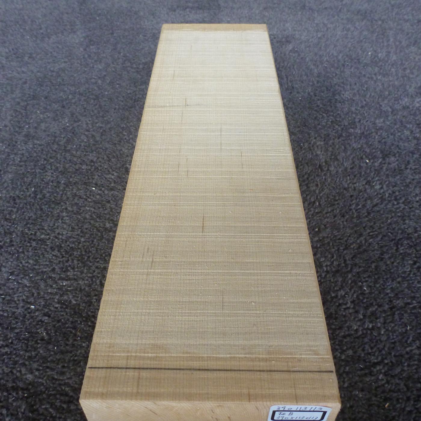 彫刻材 天然木曽檜 柾目盤 ラフ材 L390×T113×W113mm 390113113 Bグレード