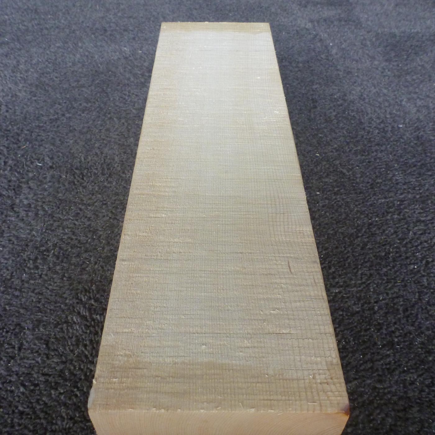 彫刻材 天然木曽檜 柾目盤 ラフ材 L390×T113×W113mm 390113113 Bグレード