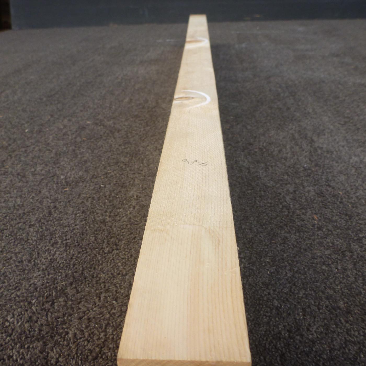 彫刻材 天然木曽檜 柾目板 ラフ材 L1400×T45×W110mm TKIQ-45