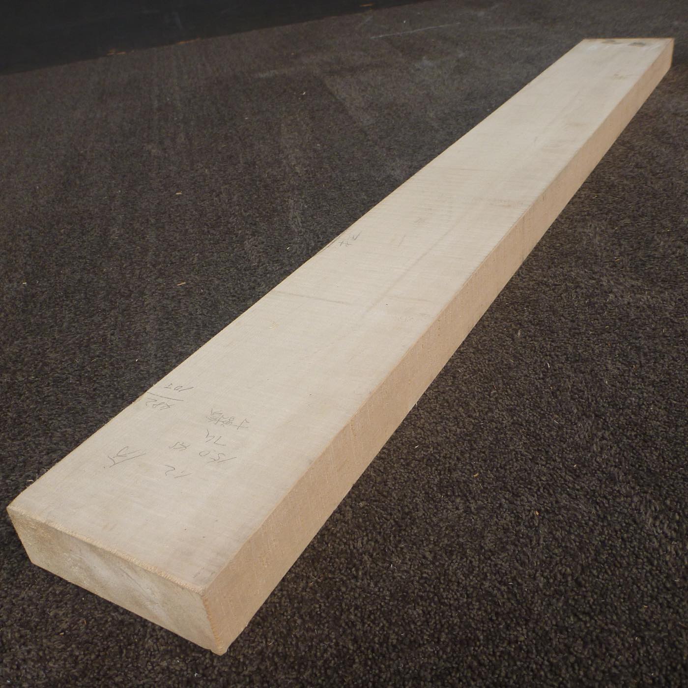 彫刻材 木曽桧 柾目板 ラフ材 L1250×T45×W150mm TKIQ-65