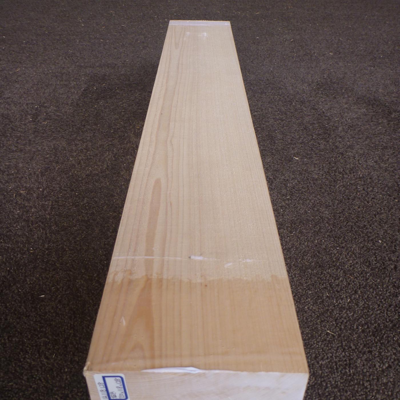 彫刻材 天然木曽檜 柾目盤 ラフ材 L750×T118×W128mm 1A118128-1 Aグレード 定番商品