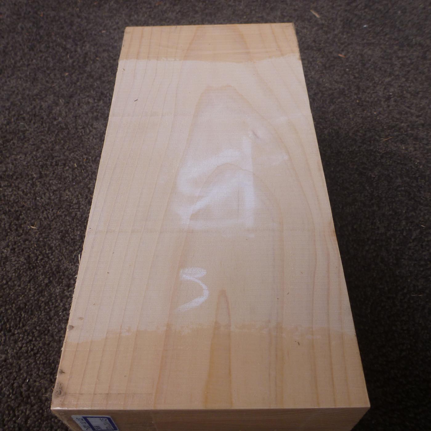 彫刻材 天然桧 板目盤 ラフ材 L250×T120×W125mm TH5B120125 Bグレード 定番商品