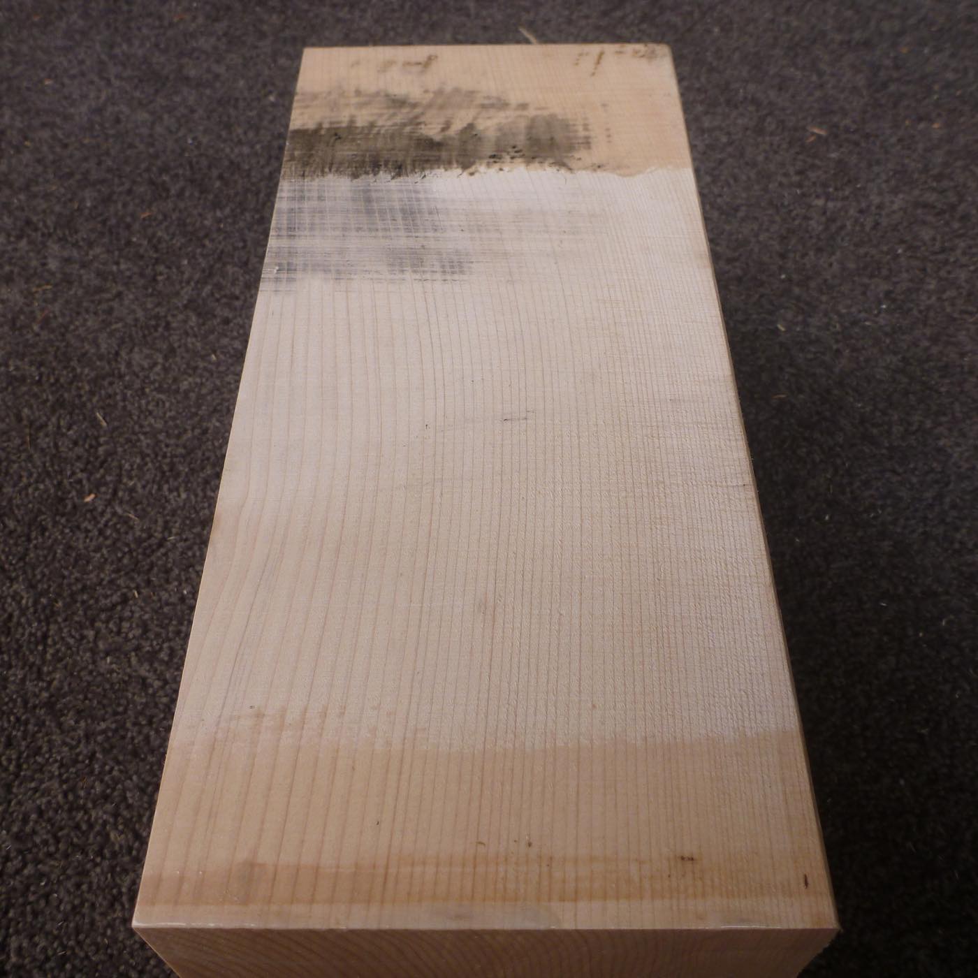 彫刻材 天然桧 板目盤 ラフ材 L250×T120×W125mm TH5B120125 Bグレード 定番商品