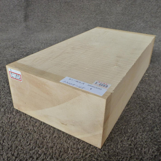 彫刻材 米ヒバ 板目 プレナ仕上げ 530081165 300×81×165mm Aグレード 定番商品