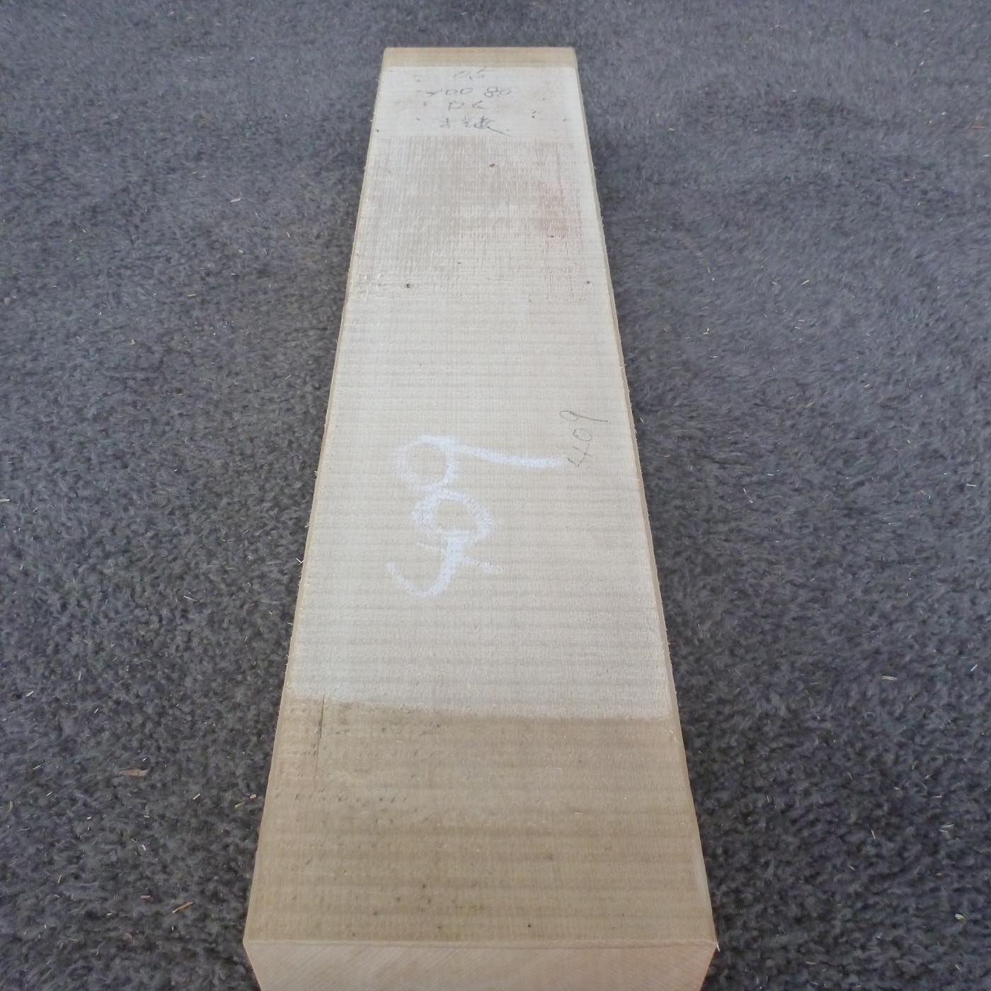 彫刻材 天然木曽檜 柾目盤 ラフ材 L450×T79×W98mm 3A079098 Aグレード 定番商品
