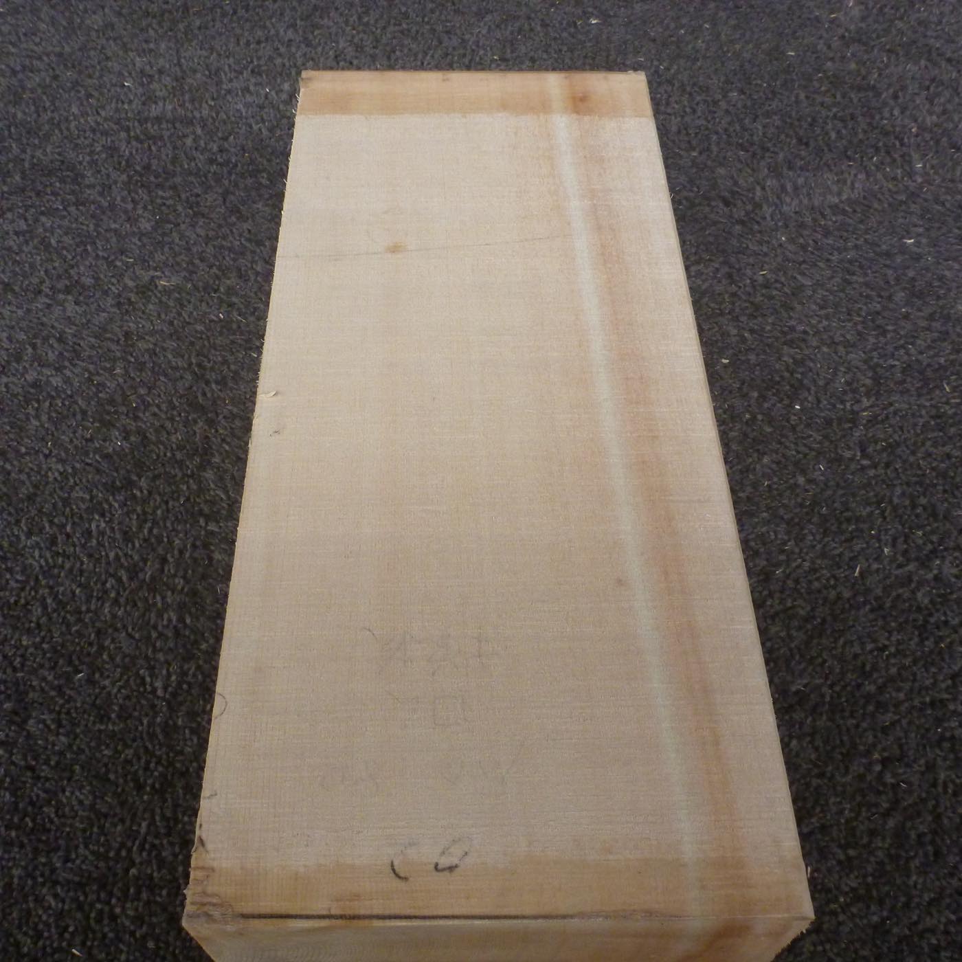 彫刻材 天然木曽檜 柾目盤 ラフ材 L350×T87×W151mm 350087151 Bグレード
