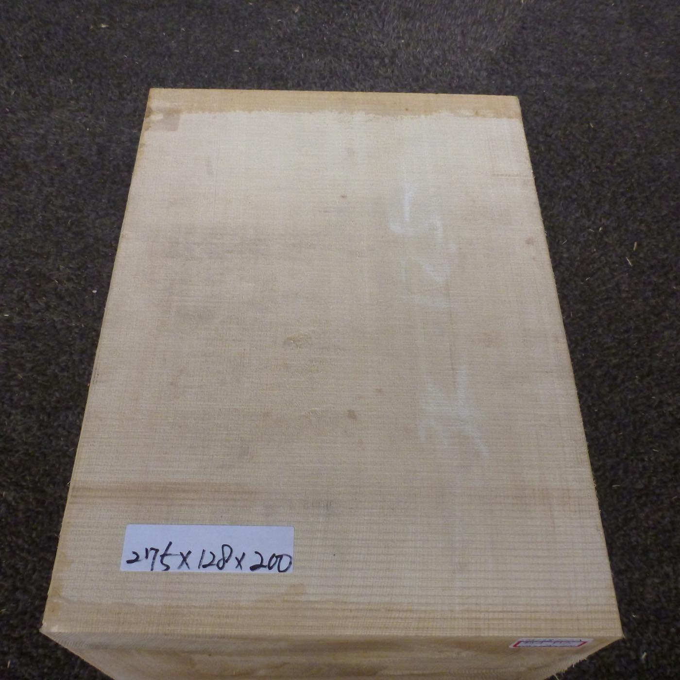 彫刻材 天然木曽檜 柾目盤 ラフ材 L275×T128×W200mm 275128200 Aグレード