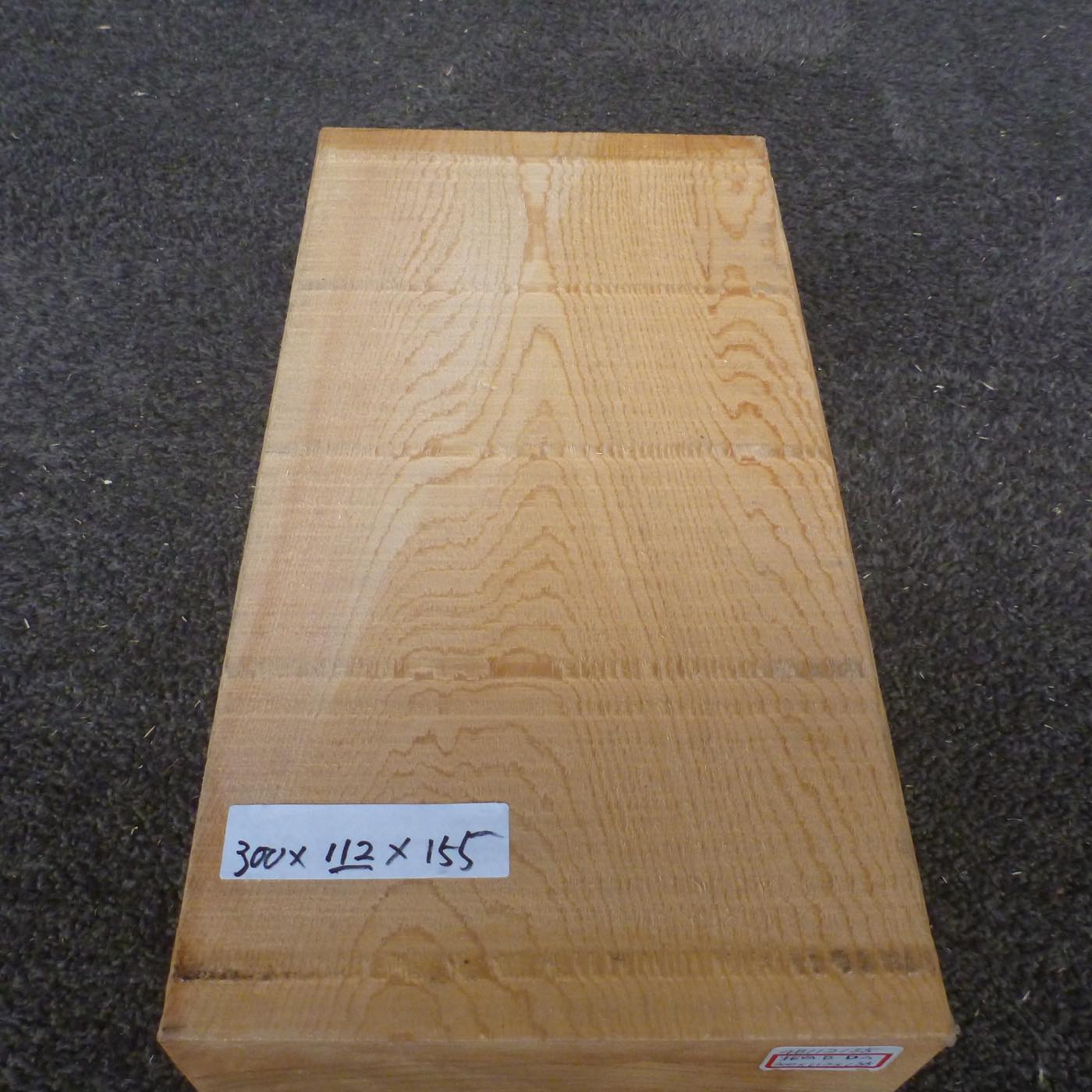 彫刻材 天然木曽檜 板目盤 ラフ材 L300×T112×W155mm 4B112155 Bグレード 定番商品