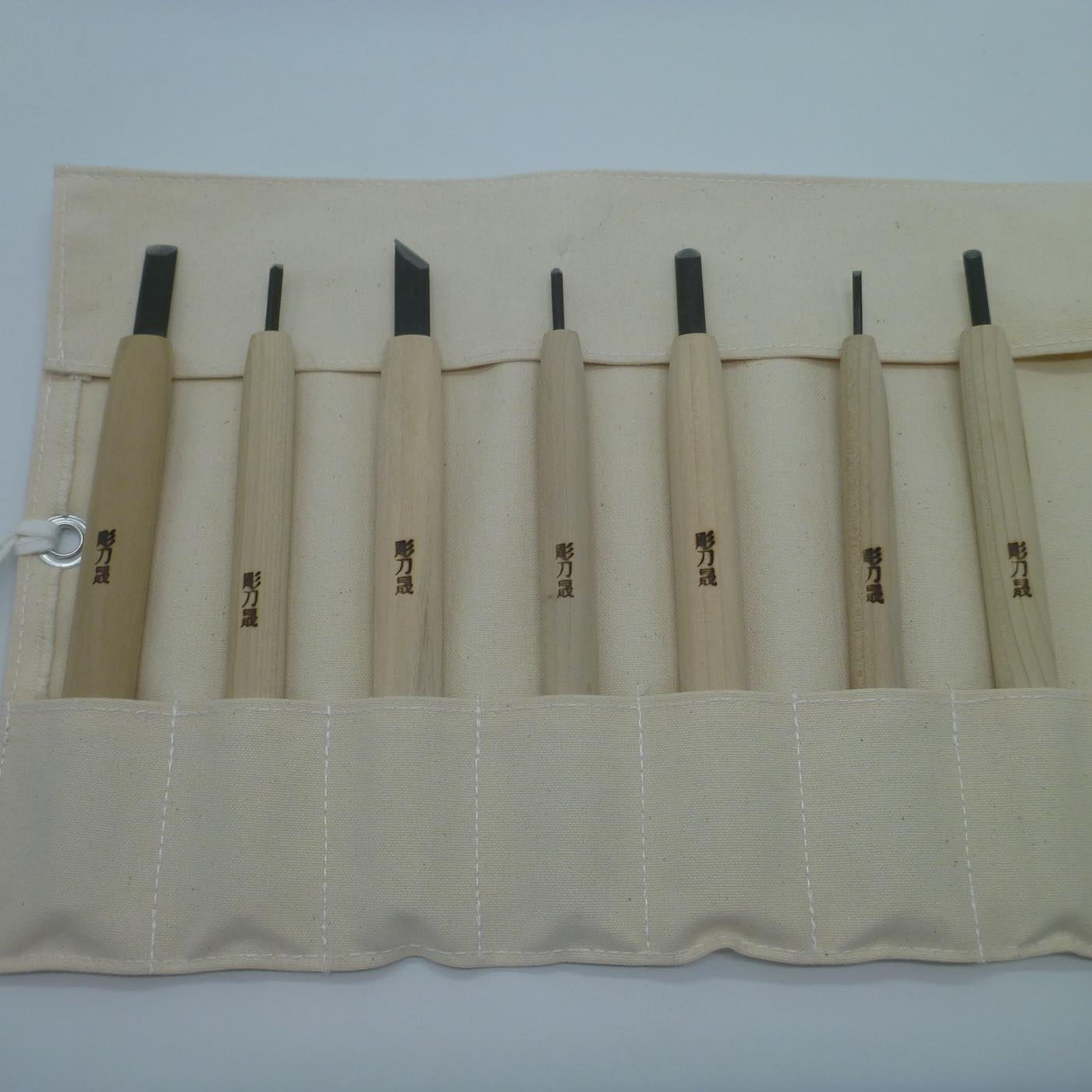 彫刻刀 彫刀晟 専門用 7本組 のみ巻入 小倉彫刻刃物製作所 hbox-exp02